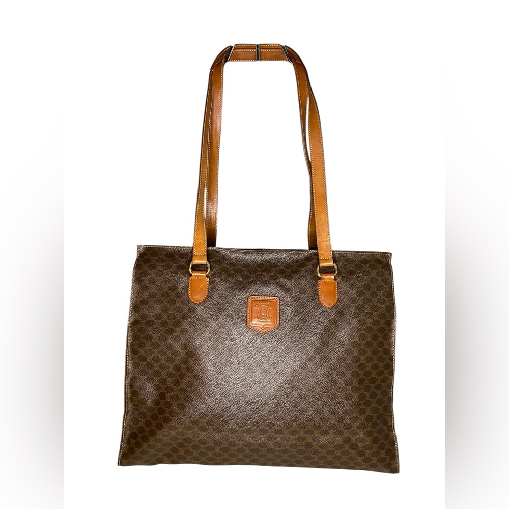 Celine Brown Leather Tote Bag